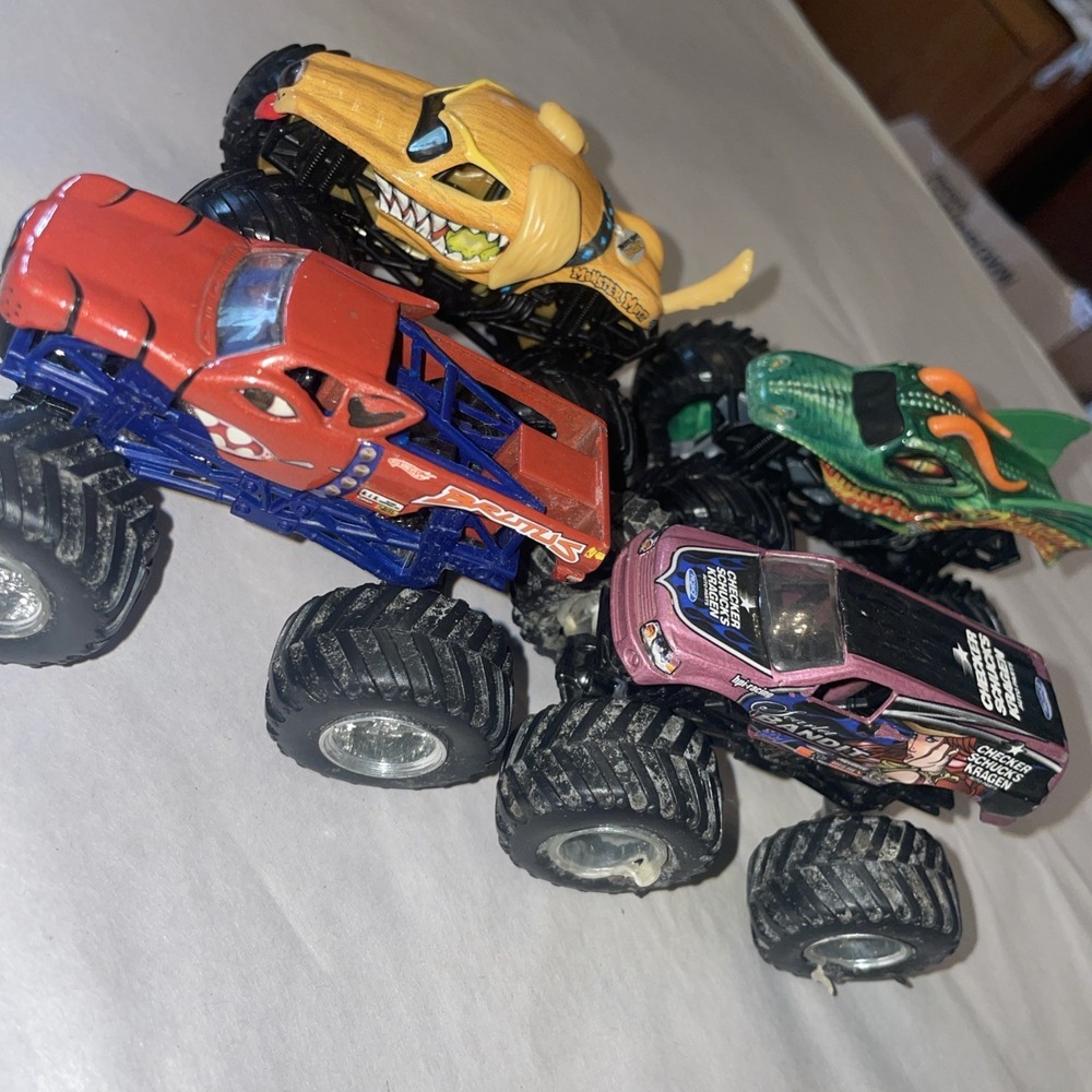 Four Monster Truck Metal Body Diecast 1:64‎